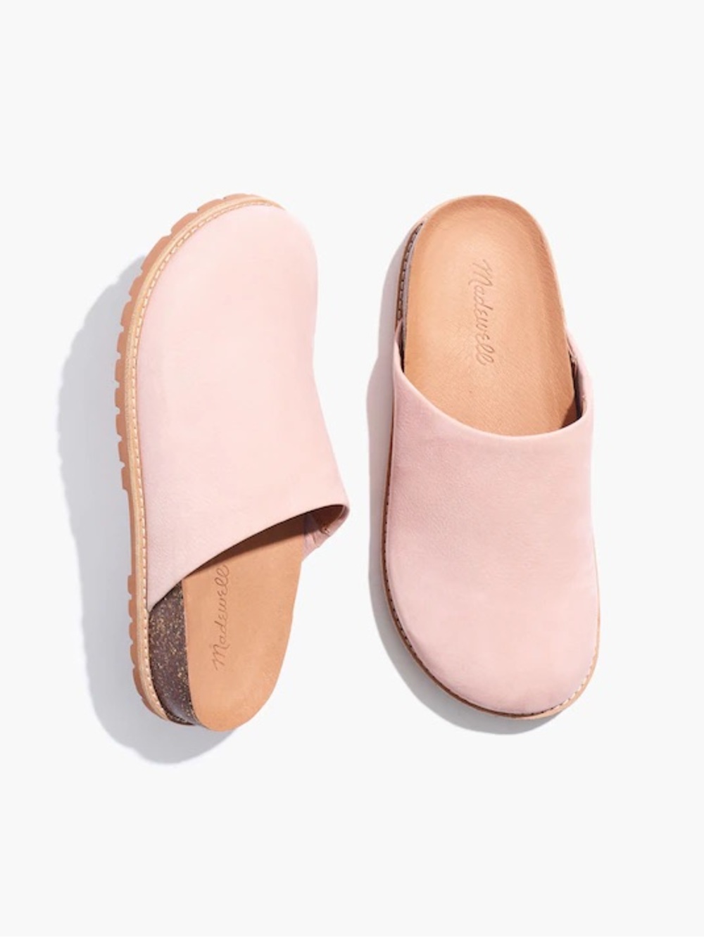 Madewell The Layne Clog Mule in Nubuck / 8 MEDIUM / DUSTY BLUSH